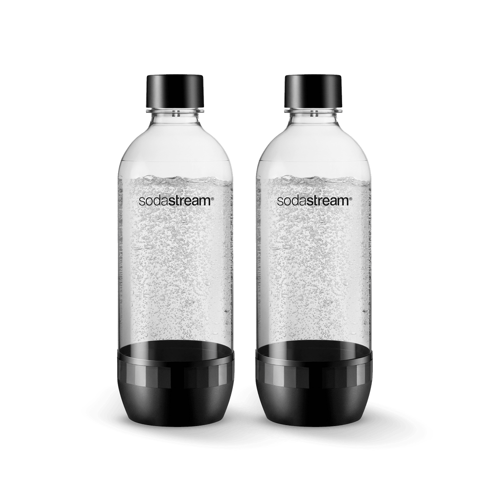 2x 1L Kunststoffflasche Regular TP Schwarz DWS