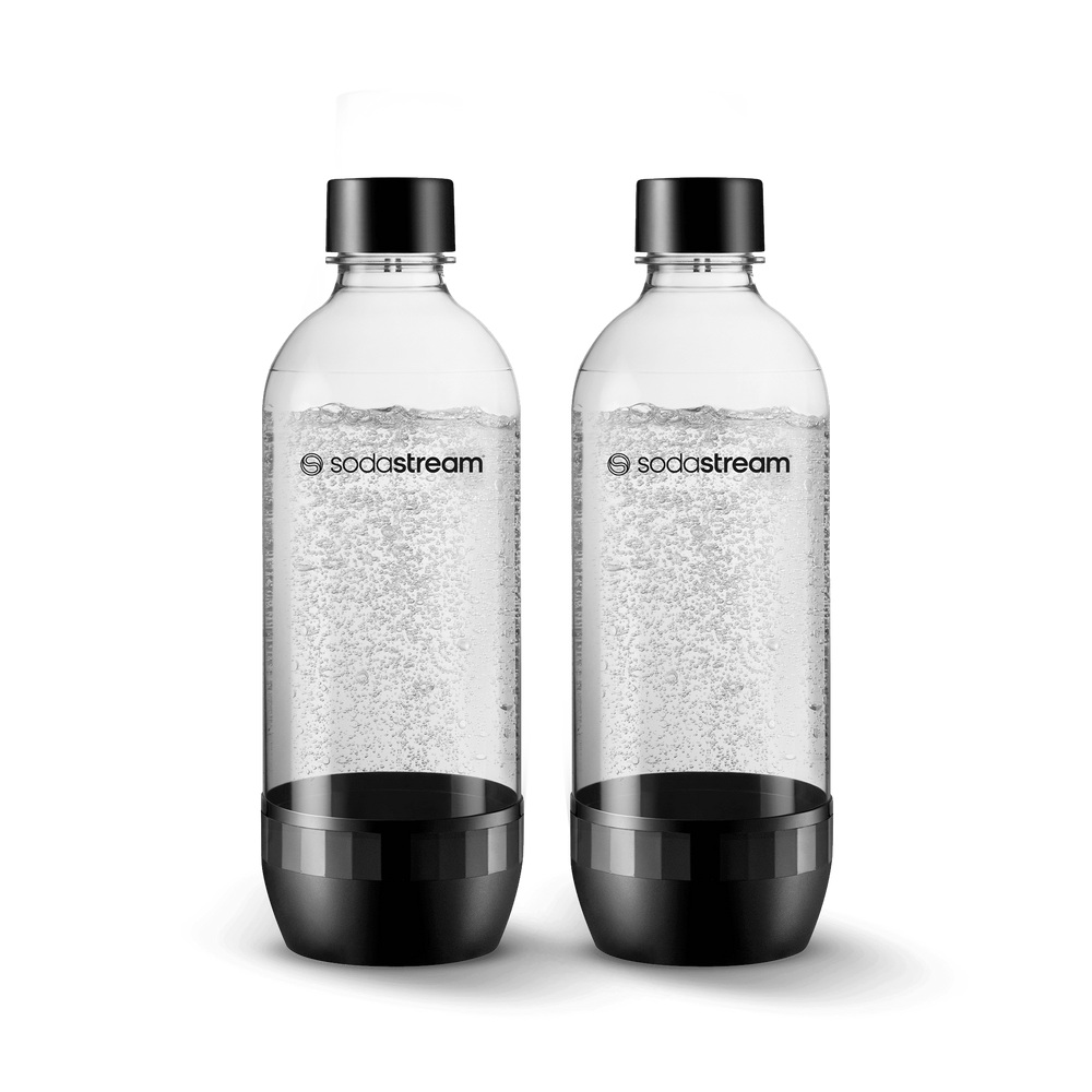2x 1L Kunststoffflasche Regular TP Schwarz DWS