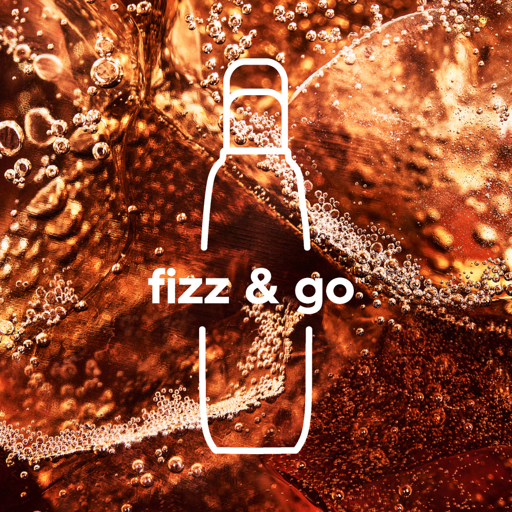 0.9L Edelstahlflasche fizz&go Cool blueberry