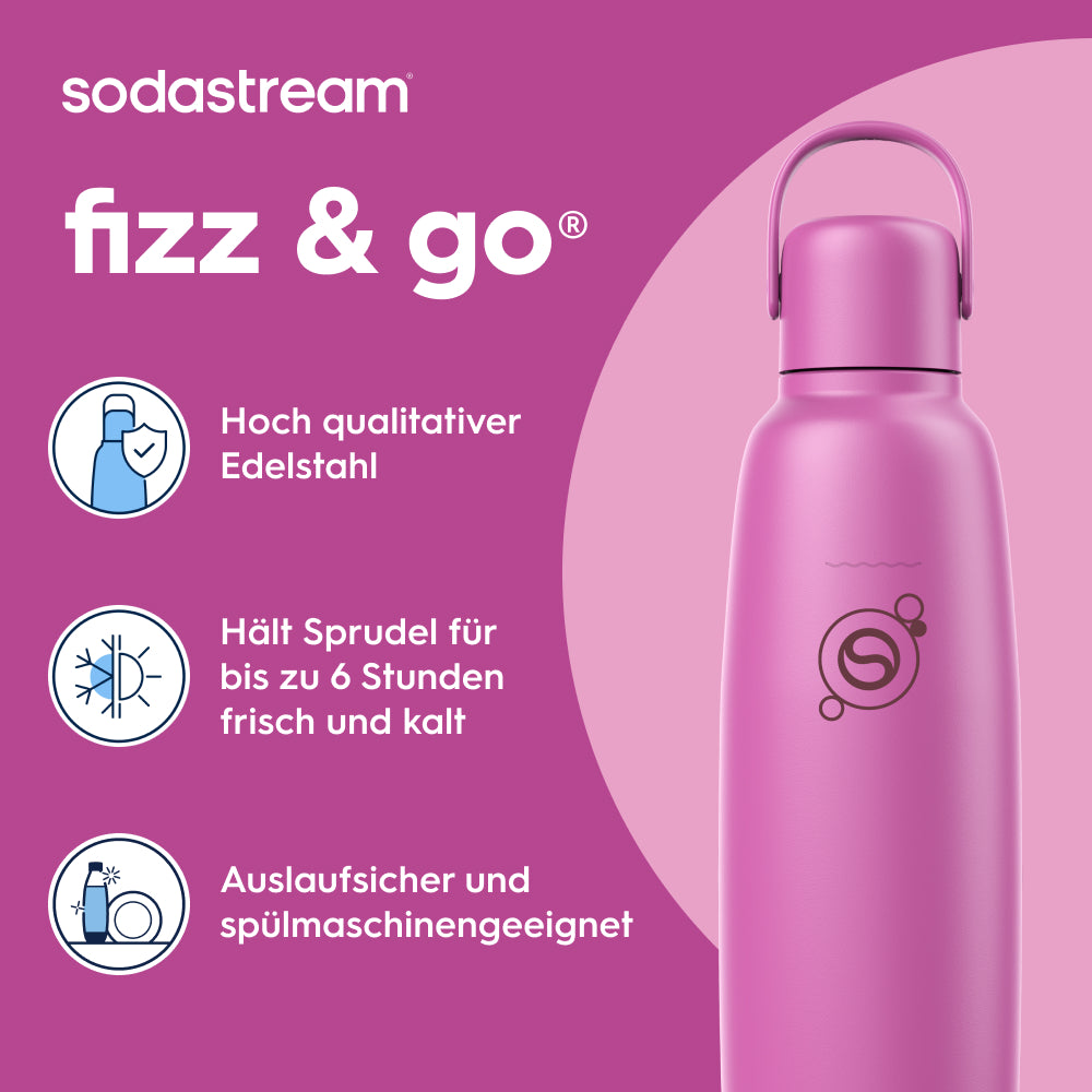 0.9 l Bouteille en acier inoxydable fizz&go Cool guave