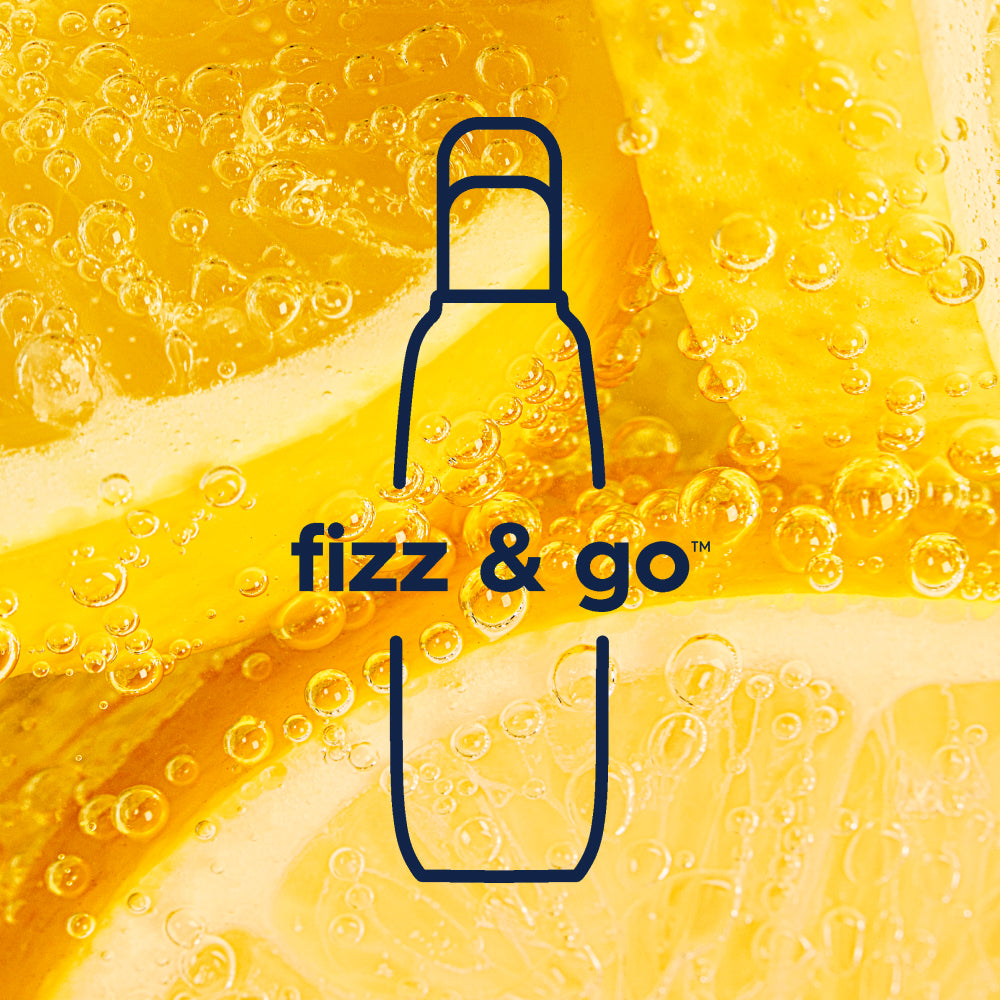 0.9 l Bouteille en acier inoxydable fizz&go Cool lemon