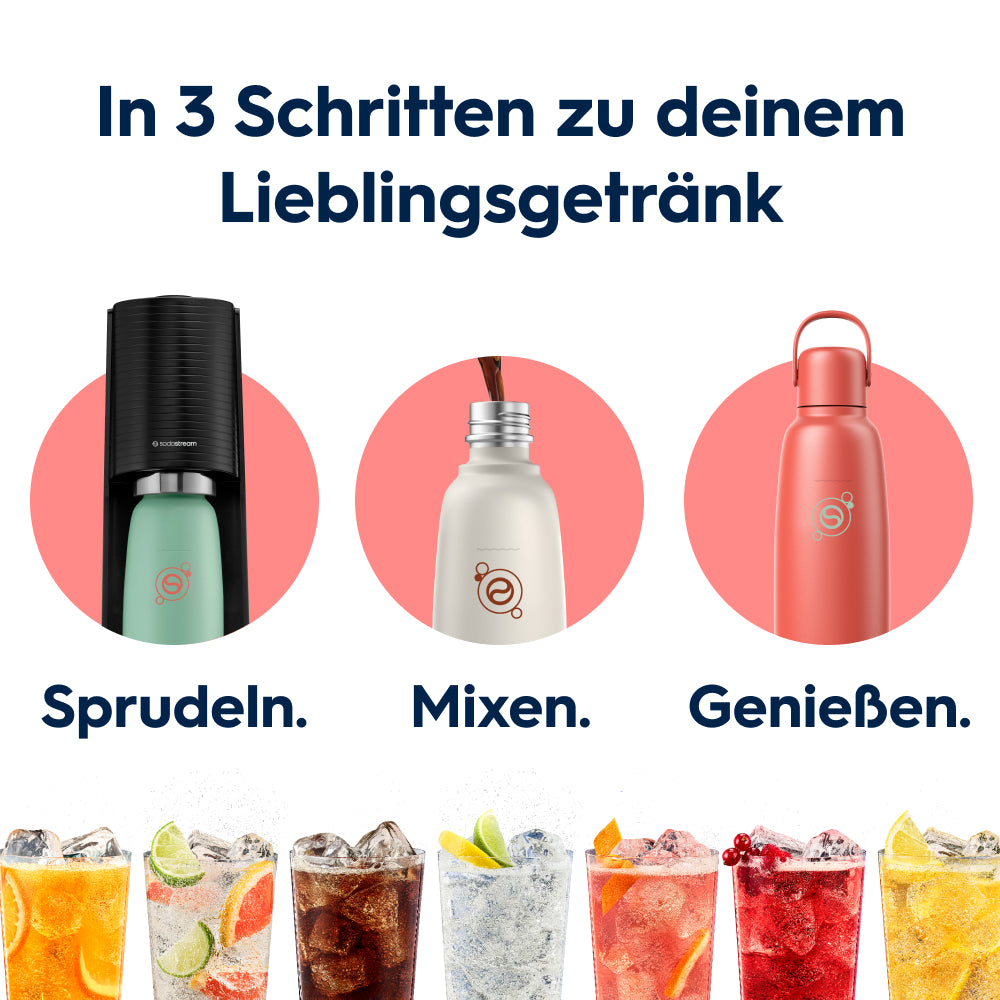 0.9 l Bouteille en acier inoxydable fizz&go Cool papaya