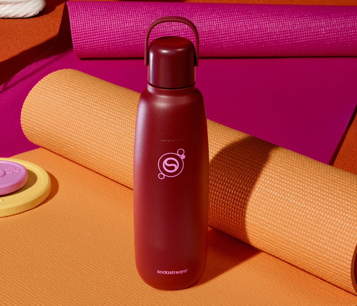 0.9L Edelstahlflasche fizz&go Cool pomegranate